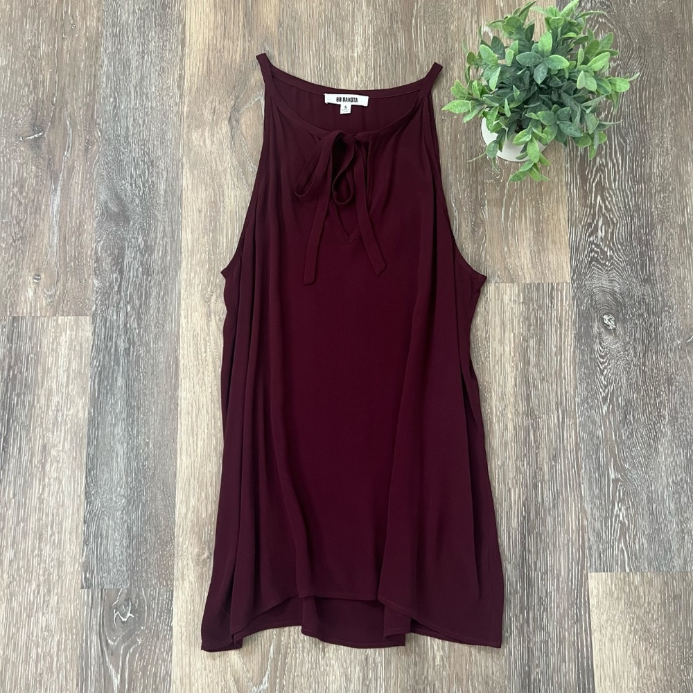 BB Dakota by Steve Madden Sleeveless Burgundy Top Size S